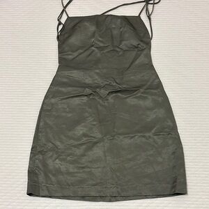 Zara Green Spaghetti Strap Sheath Mini Dress